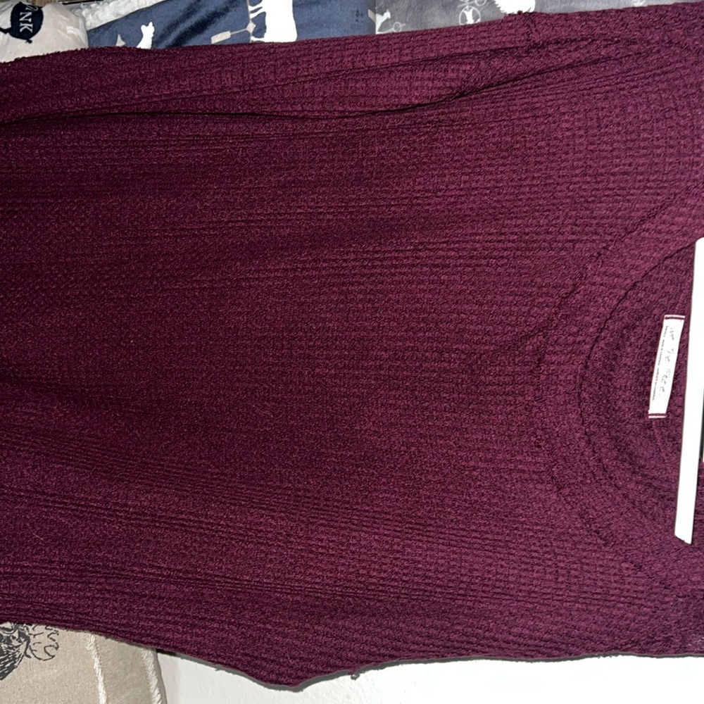 We the free long waffle knit light weight sweater